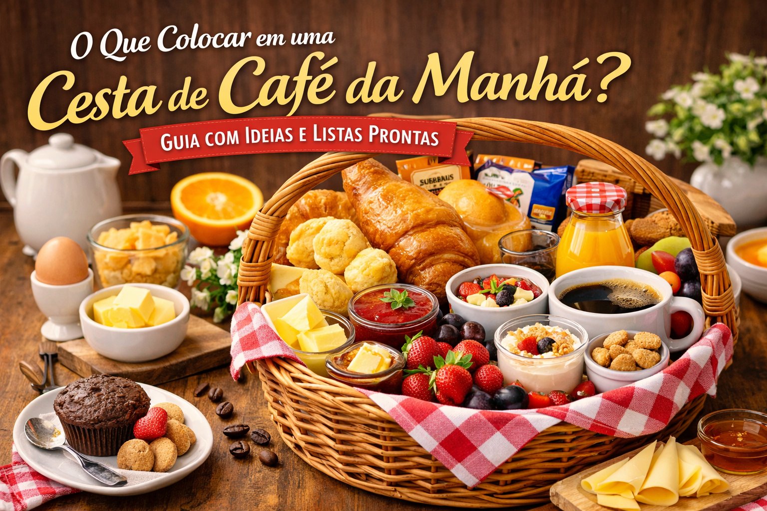 O Que Colocar em uma Cesta de Café da Manhã? Guia com Ideias e Listas Prontas