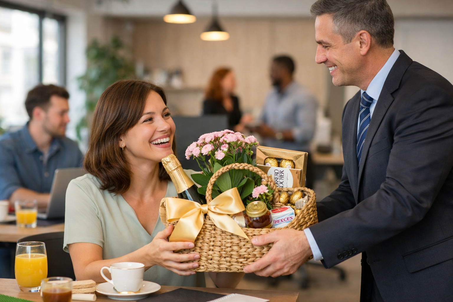 Cesta de Café da Manhã para Empresas e Ações de Endomarketing