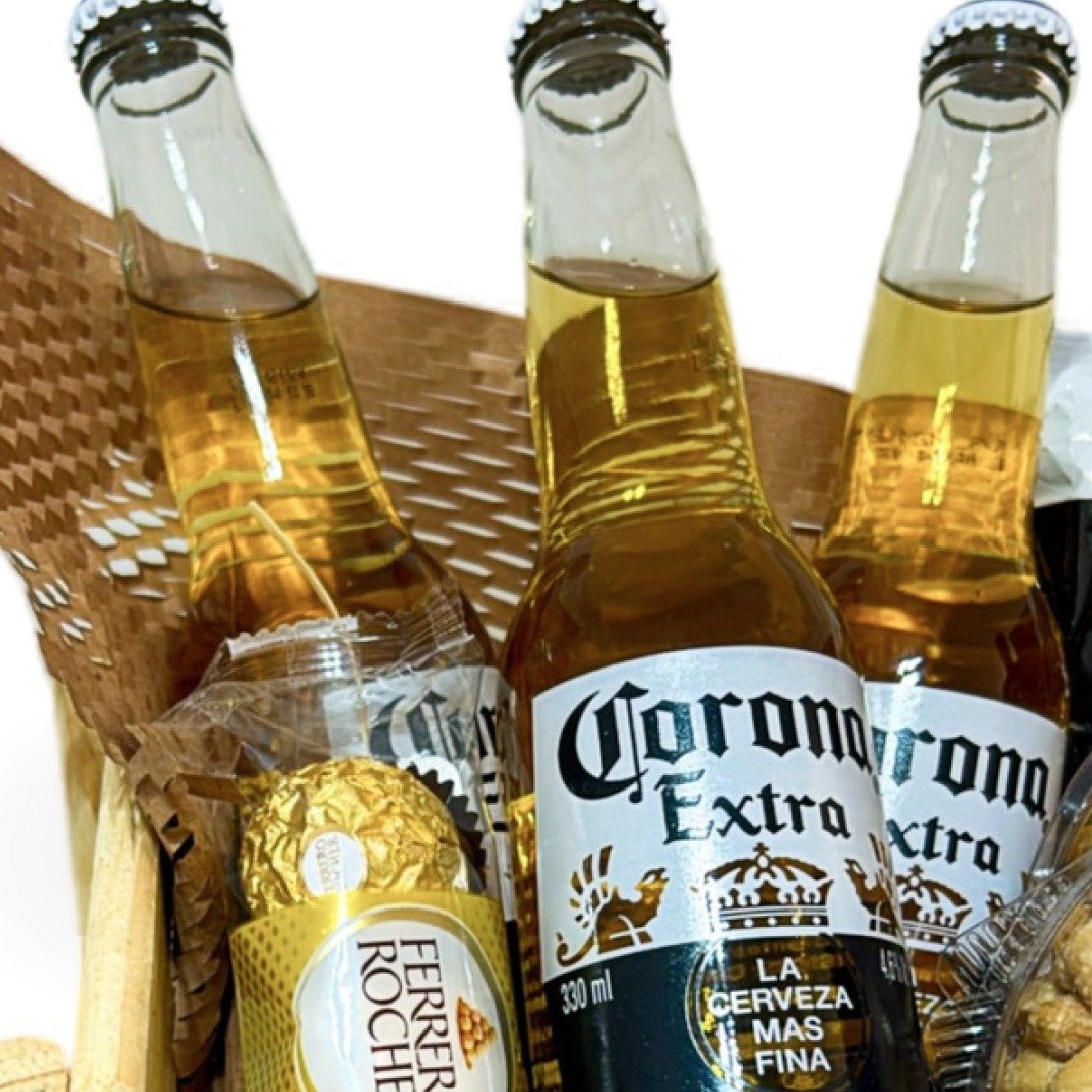 Cesta Cervejas Corona e Petiscos Felicidades - vista alternativa